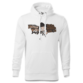 Da Oid Sinzer Pferdegespann Sweatshirt Hoody Herren Weiss Reikering Front